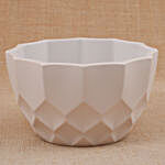 Melamine Diamond Cut Vase White