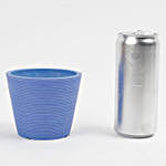 Mini Conical Recycled Plastic Vase Blue