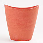 Recycled Plastic Half Moon Vase Red
