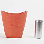 Recycled Plastic Half Moon Vase Red