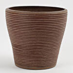 Recycled Plastic Lining Vase Brown