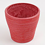 Recycled Plastic Lining Vase Red