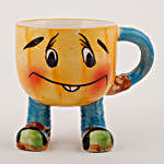 Smiley Mug Ceramic Vase Yellow