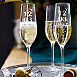 Personalised Set Of 2 Champagne Glasses  2897
