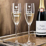 Personalised Set Of 2 Champagne Glasses  2898