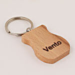 Personalised Engraved Wooden Key Chains Set of 2