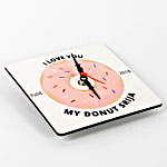 Personalised Donut MDF Table Clock