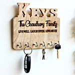 Personalised Engraved Family Name Key Holder