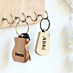Personalised Engraved Unique Key Chains Set of 2