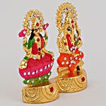 Golden Lakshmi Ganesha Idol Set For Diwali