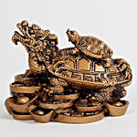 Turtles On Top Of A Dragon- Feng Shui Statue