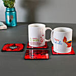 Diwali Printed Mugs & Coasters Combo
