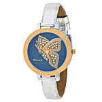 Omax Analog Blue Dial Womens Watch