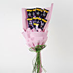 Dairy Milk Chocolates Pink Paper Bouquet