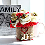 Love Wife Ferrero Rocher Chocolates Vase Arrangement