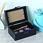 Personalised Wooden Box With Chocolates Black