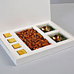 Box of Almonds & Brass Diyas