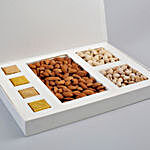White Box of Dry Fruits & Chocolates