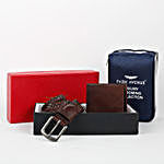 Leather Belt & Wallet Park Avenue Gift Set For Men