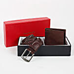 Leather Belt & Wallet Park Avenue Gift Set For Men