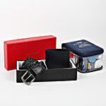 Park Avenue Black Wallet & Belt Gift Set For Men