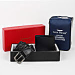 Park Avenue Black Wallet & Belt Gift Set For Men