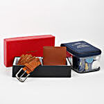 Park Avenue Tan Wallet & Belt Gift Set For Men