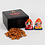 Diwali Special Wooden Box With Brass Idols