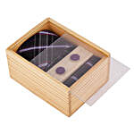 Alvaro Castagnino Multicolored Necktie Pocket Square & Cufflinks in Slider Box for Men