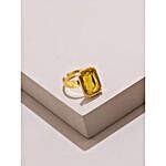 Honey Cube Crystal Ring