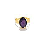 Plum Oval Crystal Ring