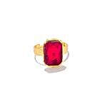 Ruby Cube Crystal Ring