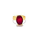 Ruby Oval Crystal Ring