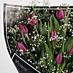 Premium 10 Purple Tulips Bouquet