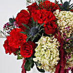 Red Roses Carnations 49 Exotic Flowers Premium Arrangement