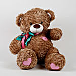 Teddy Bear With Rose Fur Pattern Brown