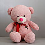 Teddy Bear With Rose Patch Pink
