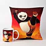Kung Fu Panda Printed Cushion & Mug Combo