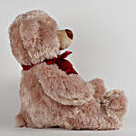 Large Teddy Bear With Love Flower Light Brown
