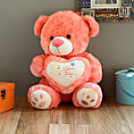 Love You Teddy Bear Peach