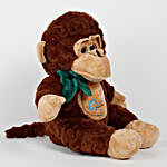Sitting Monkey Soft Toy Dark Brown