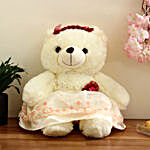 Teddy Bear With Red Flower