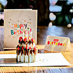 Handmade 3D Pop Up Birthday Cake Greeting Card