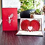 Handmade 3D Pop Up Heart Greeting Card