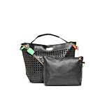 Alvaro Castagnino Black Handbag & Pouch Combo for Women