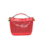 Alvaro Castagnino Red Handbag & Pouch Combo for Women