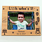 Personalised Look Who's 1 Engraved Photo Frame