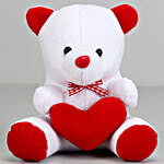 Teddy Bear & 20 Red Carnations Bouquet Combo