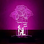 Personalised Purple LED Rose Lamp