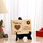 V-Day Love You Wooden Post Card